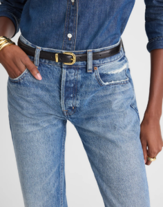 madewell skinny leather belt